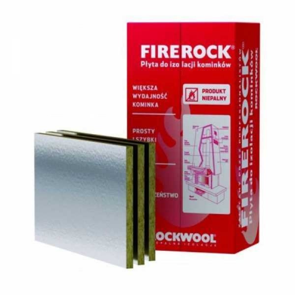Rockwool Firerock alufólia kasírozású lemez kandallók szigetelésére